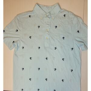 RALPH LAUREN Button Down Polo Knit Oxford Embroidered Marlin Shirt Mens Size M